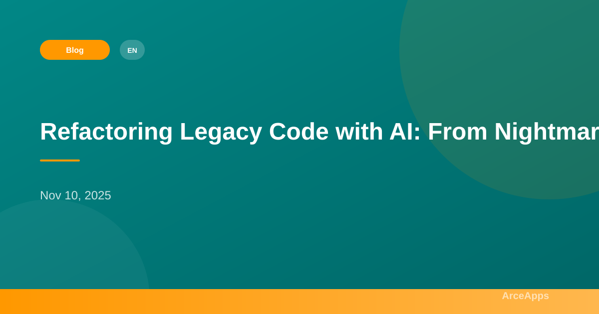 Refactoring Legacy Code with AI: From Nightmare to Dream - ArceApps Blog